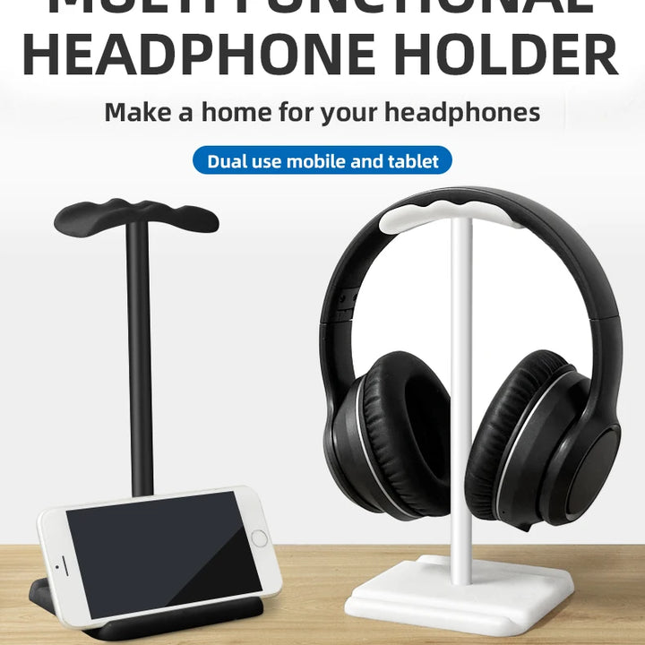 Universal Headphone Stand Rack Space Desktop Organizer Earphone Mount Hanger Headset Stand Support With Mobile Phone&Tablet Stan