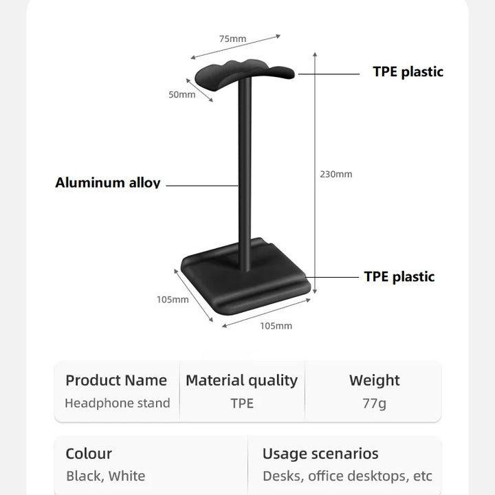 Universal Headphone Stand Rack Space Desktop Organizer Earphone Mount Hanger Headset Stand Support With Mobile Phone&Tablet Stan