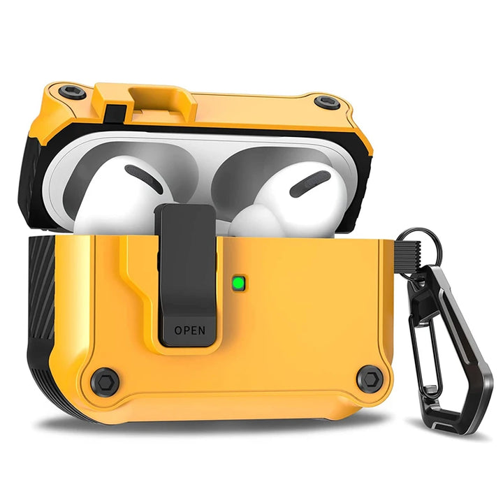 Security Lock Cover for AirPods Pro 3 2025 Case for AirPods Pro3 Pro 3rd Gen 2025 Cases Shockproof PC Headphone Fundas With Hook