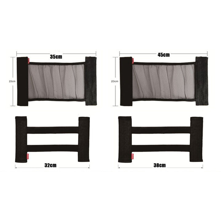 Car Back Rear Trunk Elastic Mesh Fixed Straps Car Interior Organizer Extinguisher Storage Net Seat Back Fixing Bag Car Accessory