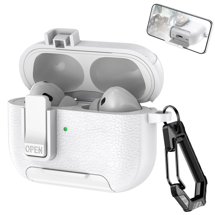 Phone Holder cortex Case For AirPods Pro 3  Bluetooth headset Cover For AirPods Pro 2 or AirPods 1 2 3 4 Pro Case With Hook