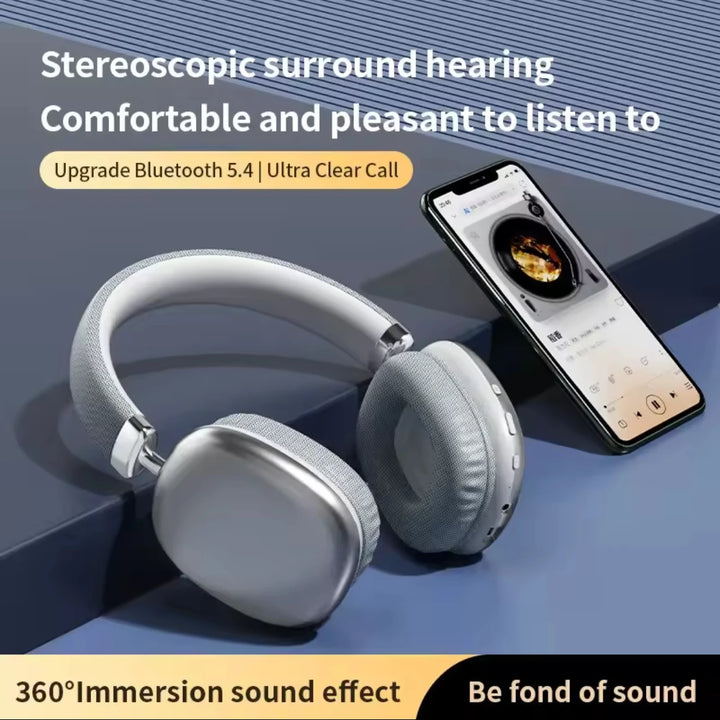 NEW T10 Pro Max Air Wireless Bluetooth Headphones Noise Cancelling Earphones Mic Pods Over Ear Sports Gaming Headset For iPhone