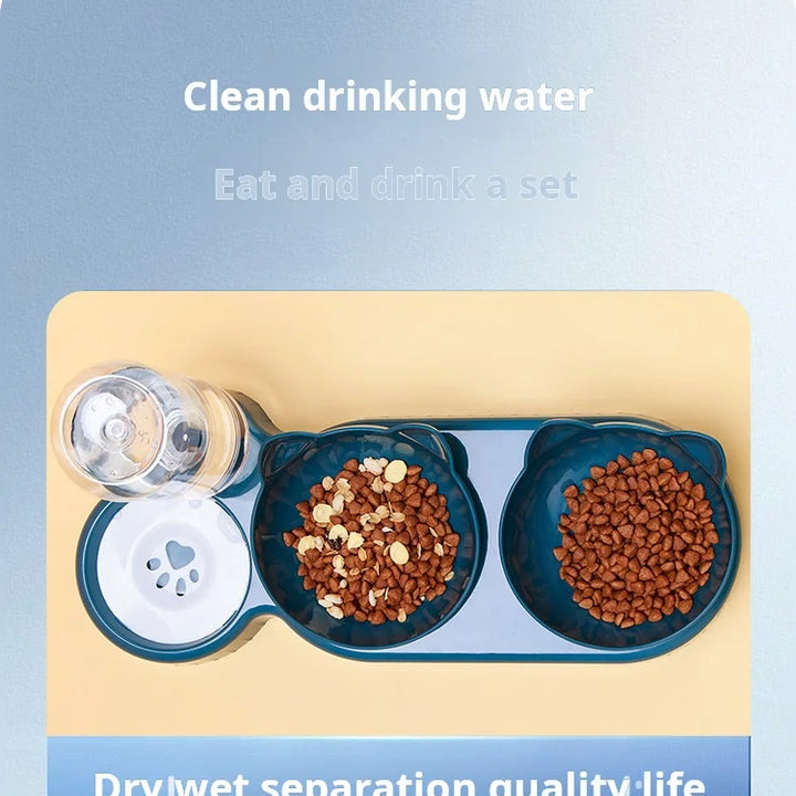 Comedero para gatos 3 en 1: agua, comida y comodidad en un solo diseño