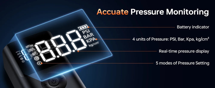 BUVAYE 4 In 1 2500A Portable Jump Starter Power Bank 150PSI Air Pump Booster Car Battery 12V Car Battery Starter Powerbank