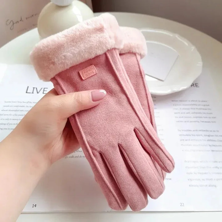 Guantes de invierno para mujer: cálidos, aterciopelados y compatibles con pantallas táctiles