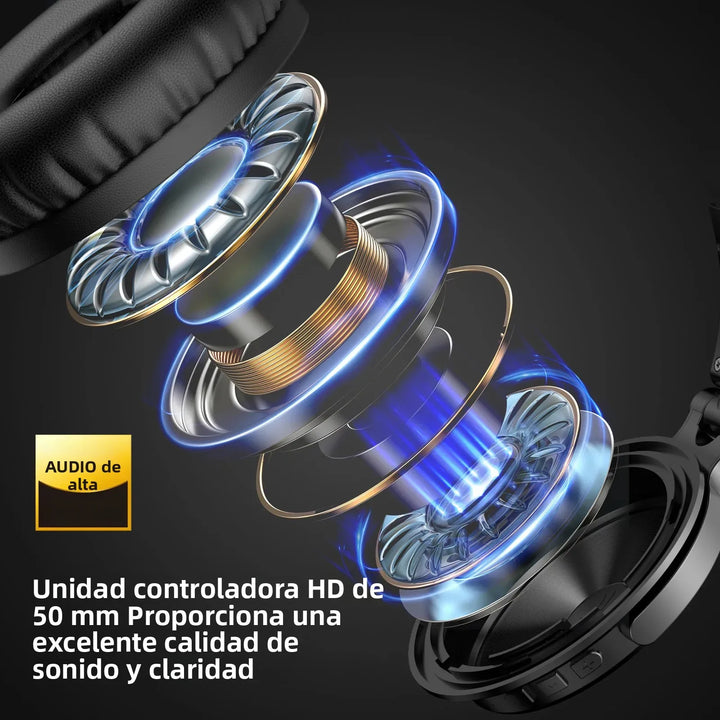 Oneodio Pro-C Bluetooth Wireless Headphones With Mic 110Hr Hi-Res Over Ear Bluetooth 5.2 Headset Earphone For Phone PC Sports
