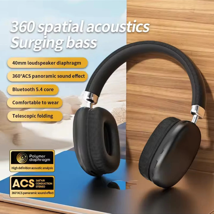 NEW T10 Pro Max Air Wireless Bluetooth Headphones Noise Cancelling Earphones Mic Pods Over Ear Sports Gaming Headset For iPhone