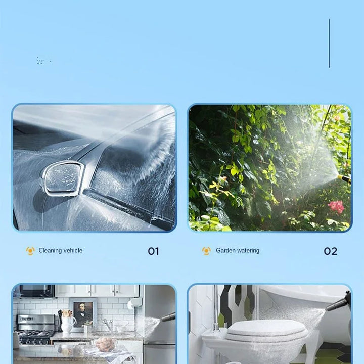 2L Hand Pump Foam Sprayer with 3 Types of Nozzle Hand Pneumatic Foam Cannon Snow Foam Car Wash Spray Bottle Car Window Cleaning