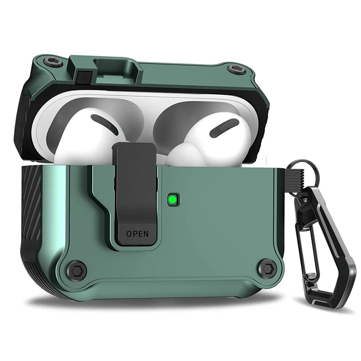 Security Lock Cover for AirPods Pro 3 2025 Case for AirPods Pro3 Pro 3rd Gen 2025 Cases Shockproof PC Headphone Fundas With Hook