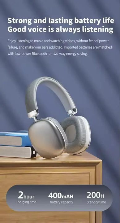 NEW T10 Pro Max Air Wireless Bluetooth Headphones Noise Cancelling Earphones Mic Pods Over Ear Sports Gaming Headset For iPhone