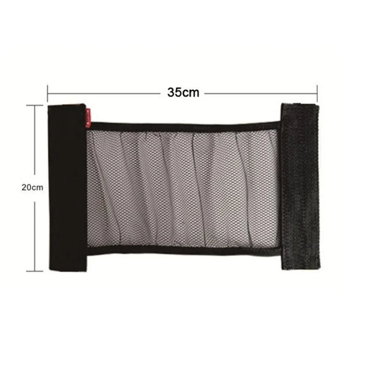 Car Back Rear Trunk Elastic Mesh Fixed Straps Car Interior Organizer Extinguisher Storage Net Seat Back Fixing Bag Car Accessory