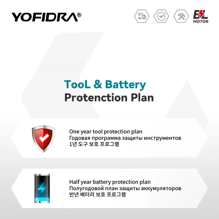 YOFIDRA 200Bar Brushless High Pressure Car Washer Gun 6 IN 1 Electric Garden Washing Water Spray Gun  For Makita 18V Battery Pin