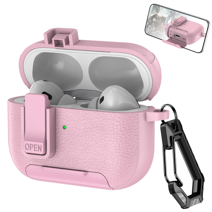 Phone Holder cortex Case For AirPods Pro 3  Bluetooth headset Cover For AirPods Pro 2 or AirPods 1 2 3 4 Pro Case With Hook