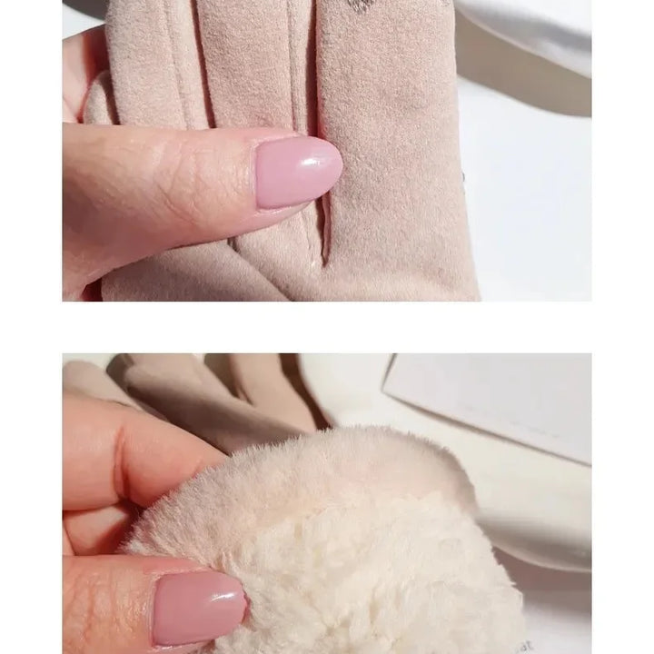 Guantes de invierno para mujer: cálidos, aterciopelados y compatibles con pantallas táctiles