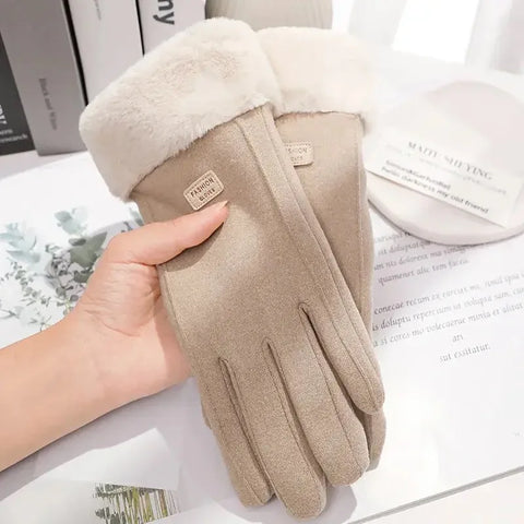 Guantes de invierno para mujer: cálidos, aterciopelados y compatibles con pantallas táctiles