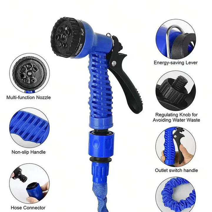 25FT-200FT Expandable Magic Hose Lightweight Design Durable Materials 7 Water Spraying Functions Gun Home Garden Watering Tools
