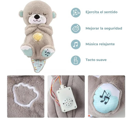 Nutria Relajante para Bebé – Simula Respiración y Calma al Instante
